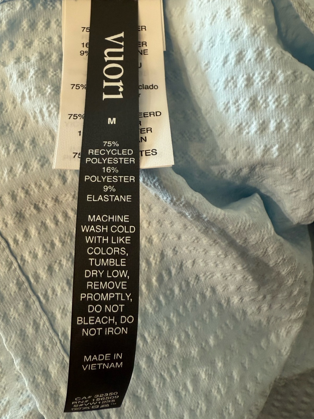 Vuori Villa Textured Cropped Tank Top - Light Blue NWT, Size M - Picture 3 of 6